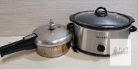 Crock-Pot 7-Quart Slow Cooker Stainless Steel & Presto 4-Quart Pressure Cooker Aluminum