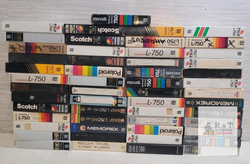 53 Betamax Tapes . Contents Unknown