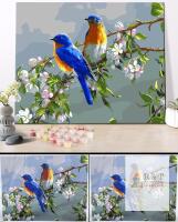 3 New "Lovebirds And Flowers" 16" &times; 20" Canvas Paint By Numbers Kits