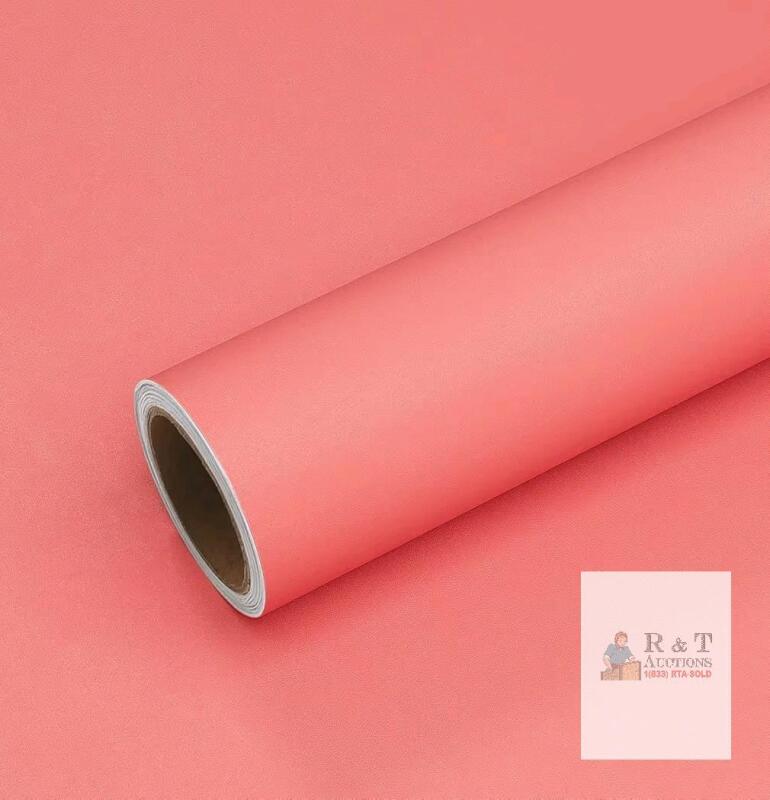 New VEELIKE 15.7''x118'' Salmon Pink Wallpaper Removable Thick Pink Contact Paper Peel and Stick for Walls Cabinets Shelves Self Adhesive Vinyl Wall Coverings for Girl's Bedroom Living Room Furniture