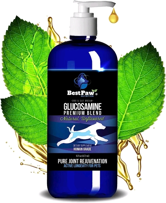 New BestPaw Glucosamine Premium Blend for Dogs & Cats (946ml) Unflavored.