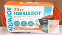 NEW AquaJoe 75 ft Contractor FiberJacket Garden Hose, 3/4" Diameter, 650 PSI, Model AJFJH75-34-CTR