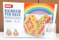 NEW Woma C9221 Rainbow Pen Rack 201-Piece Building Block Organizer Set, ABS Plastic, Ages 6+