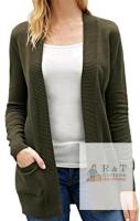 New sz Large Women's AOISAGULA Open Front Cardigan Sweater with Pockets