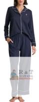 New sz Large Women's Tommy Hilfiger Notch Collar Pajama Set, 2-piece
