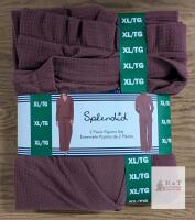 NEW Splendid 2 Piece Pajama Set, XL, 100% Polyester, Women's, Waffle Knit, Plum,