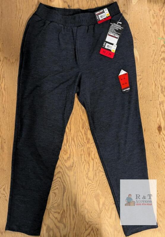 NEW Kirkland Signature Men's Lounge Pants, Medium, Dark Gray, Elastic Waist, Zippered Pocket