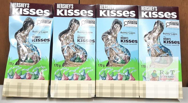 {BB 04/2026} 4 Hershey's Kisses Milk Chocolate Bunny with Kisses, 170g, UPC 056600204966, Easter Boxed Candy