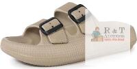 New Size 12W-12.5W / 11-11.5M Unisex WEWEYA 2 Buckle Pillow Slides, Flat Athletic Sport Outdoor Sandal, Khaki