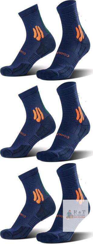 3 New Pairs O/S Unisex BRISIRA Coolmax Socks. Blister, Sweat & Odor Protection