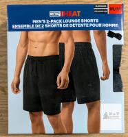 NEW 32 Degrees Heat Men&rsquo;s 2-Pack Lounge Shorts, Medium, Olive, Stretch Comfort, Drawstring Waist