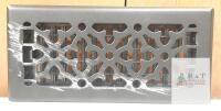 NEW Decor Grates AGH410-BLK Floor Register, 4x10 in, Black Steel, Gothic Design, Adjustable Damper