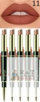 [exp 2027] 5 New 2-in-1 Waterproof Lipstick Lip Liner, 12 Colors Lip Liner and Lipstick Combo, Long-lasting 24 Hour Lipgloss Matte Lipstick and Lip Pencil Liners Makeup Gift Set for Girls Women (#11)