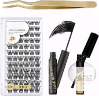 New B&Q B05 Lash Extension Kits, 72 Lash Clusters + Lash Glue, Lash Remover & Eyelash Applicator Tool