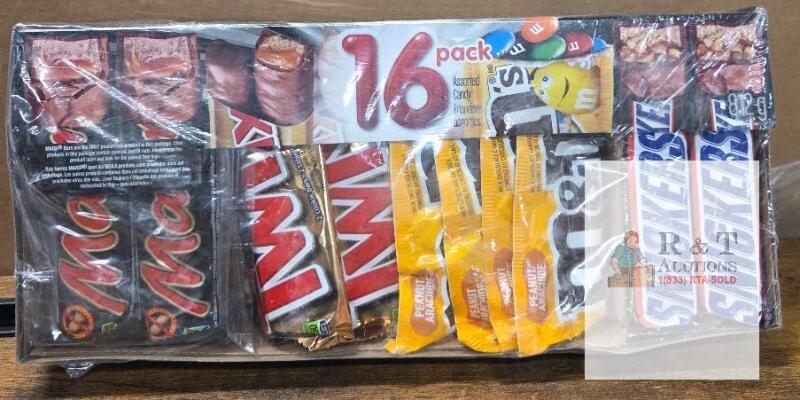 (EXP AL/25)Mars Assorted Candy Pack 16ct &ndash; Mars, Twix, Peanut M&M's, Snickers, 2025 Expiry, Sealed