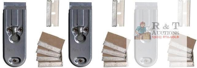 3 New Red Devil Razor Blade Scrapers With 5 Retractable Single Edge Razor Blades #3222