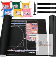 NEW Puzzle Roll Up Mat Storage Kit for Up to 3000 Pieces, 6 Sorting Trays, Accessories, 46"x26" Mat