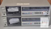 2 Vintage SONY STEREO CASSETTE DECKS MODEL TC-FX2 - Both Power On