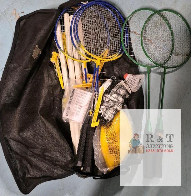 AS New Gamecraft Volleyball & Badminton Set + extras