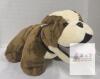 New Vachichi English Bulldog Plush Toy 12" Brown & White Stuffed Animal with Collar - 3