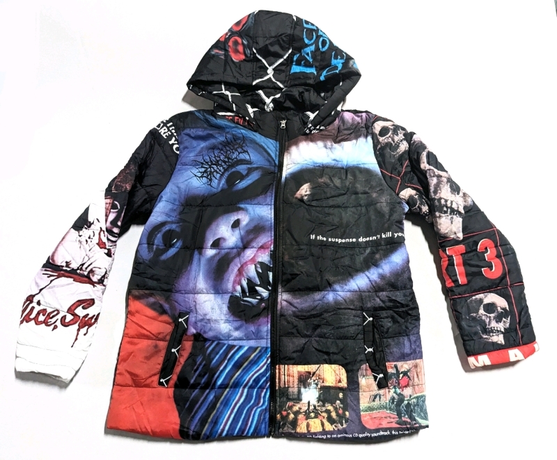 New ShadowBanned "Horror/Faces of Death" Graphic Winter Jacket (Size Youth XXL)