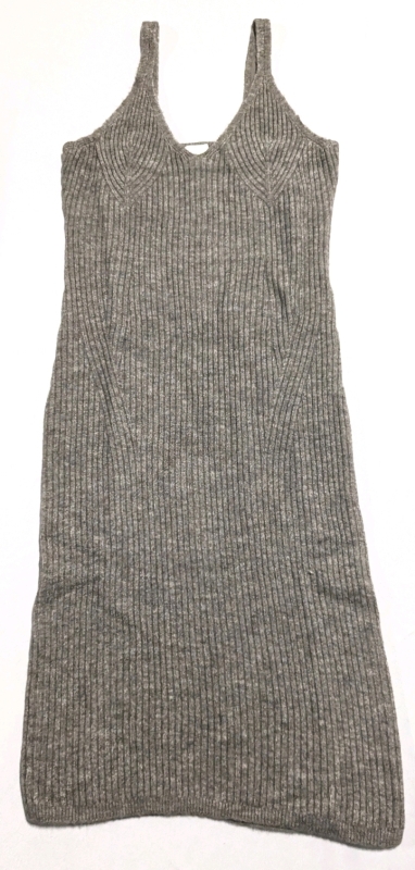 New H&M Rib Knit Dress: Taupe (Size Large)