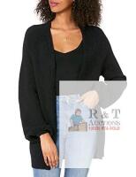 New sz Large Women's The Drop Mirabelle Long Bell Sleeve Open Front Cozy Cardigan