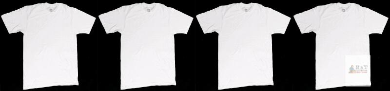 4 New KIRKLAND Signature 100% Cotton White T-Shirts