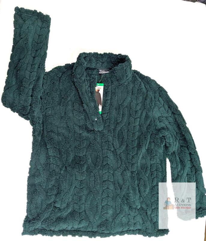 New Size XL Women's 32&deg; Heat Quarter Button Fleece Shacket