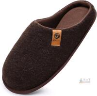 New Size 13 Men's ONCAI Cozy Memory Foam Felt Scuff Slippers Slip On Warm House Shoes Indoor/Outdoor With Best Arch Support
