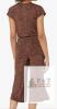 New sz XL Women's Amazon Essentials Short-Sleeve Surplice Cropped Wide-Leg Jumpsuit, Dark Camel/Black, Ikat - 2