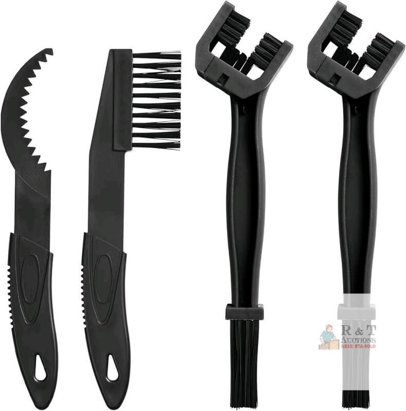 New Bicycle Chain Cleaning Tool Kit,4 Pcs Bike Chain Crankset Brush for Mountain,Road,City,BMX,MTB Bike and Motorcycle (Black)