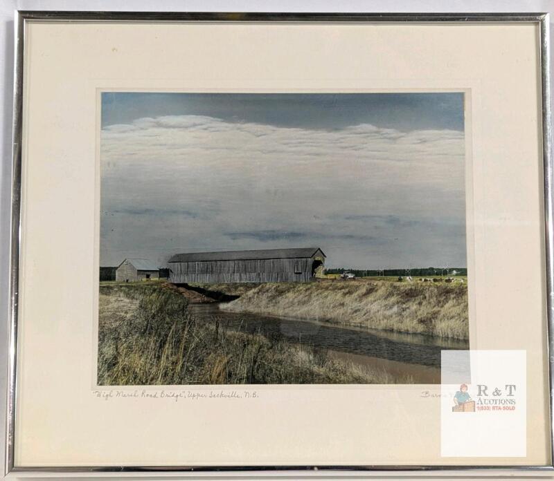 Signed Burns & Howe "High Marsh Road Bridge" Upper Sackville, N.B. Print