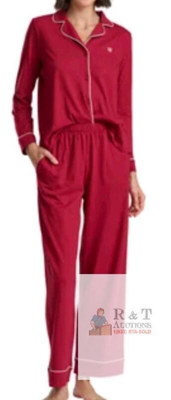 New sz XLarge Women's Tommy Hilfiger Notch Collar Pajama Set, 2-piece