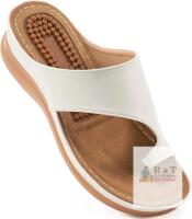 New Size 43 Women's Comfortable Orthopedic Wedge Sandals, Dressy Summer Flip Flops Casual Walking Wedges, Apricot
