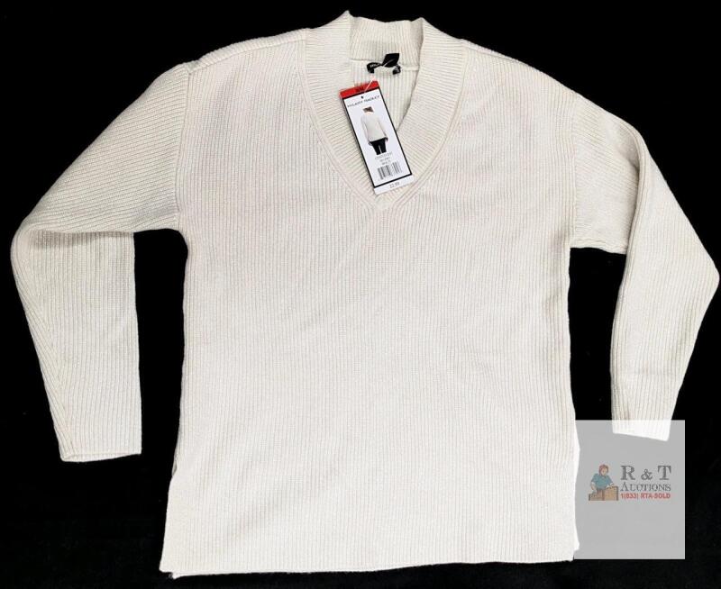 New Size MED Women's HILARY RADLEY V-Neck Sparkle Sweatshirt