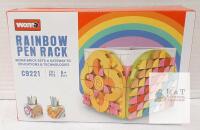 New Woma Rainbow Pen Rack C9221, 201 Pieces, Educational Brick Set, ABS Plastic, CE Certified
