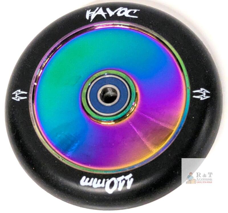 New HAVOC Hollow Core 110mm Oil Slick Replacement Scooter Wheel, Retails $84!