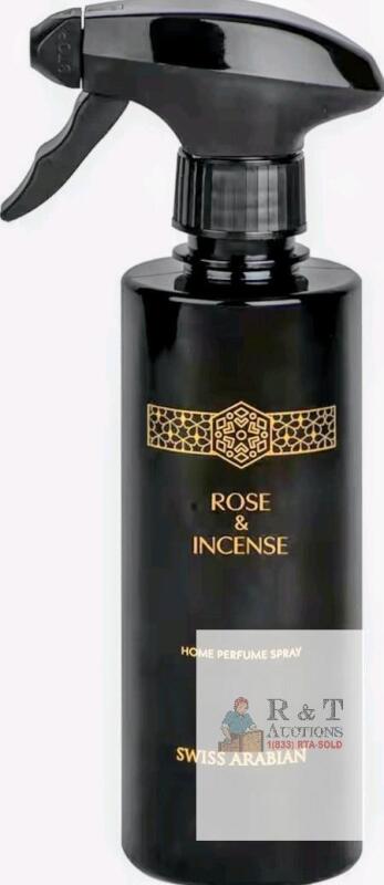 New Swiss Arabian Rose and Incense Room fragrance - Home fragrance with Citrus, Amber, and Musk - Light Mist Room Spray for Lasting Freshness - 296 ml