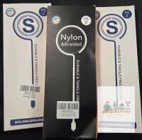 3pack Nylon & Braided Cords HDMI & Type C Cables
