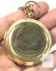 New Brass Pocket Compass Push Button Pocket Compass, 1.8" Diameter on 10" Long Chain - 4