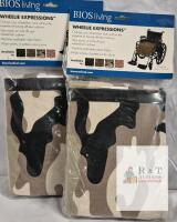 2 New Bios Living Wheelie Expressions Wheelchair Cushion Covers - Camouflage