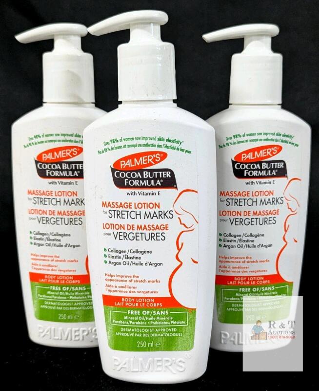 3 New PALMER'S Cocoa Butter Formula Massage Lotion For Stretch Marks / Body Lotion