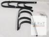 New 4 Pack Black Powder-Coated Steel Pool Pole Hangers &ndash; Wall Mount Brackets, Mounting Hardware Included, Fits Standard Poles