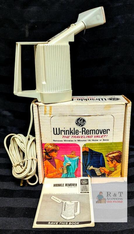 Vintage General Electric WRINKLE-REMOVER : The Travelling Valet, Model WR-1, Tested For Power