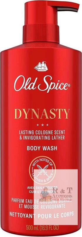 New OLD SPICE Men's Body Wash Dynasty Lasting Cologne Scent, 500 mL