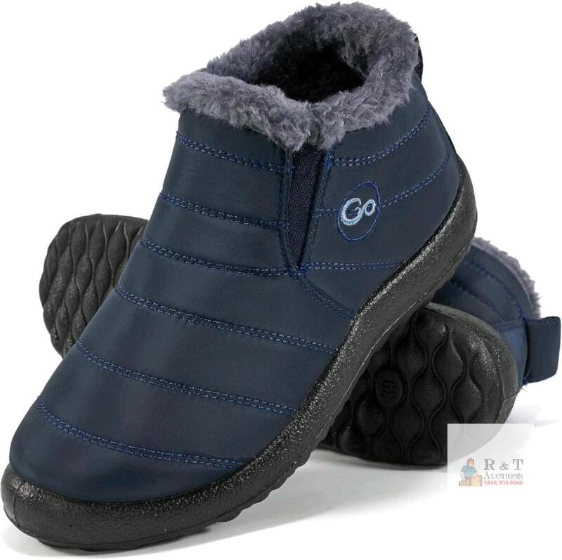 New Size 43 Women's Foam Winter Snow Boots Waterproof Slip On Booties Warm Fur Lined Ankle Boots Anti Slip Hiking