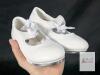 Adorable New Size 28 (11) Kids' S.LEMON Girls' Lace-Up Mary Jane Tap Shoes, White - 3