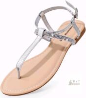 New Size 7 Women's Harvest Land Strappy Rhinestone Sandal Flats