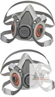 2 New 3M 6300 Half Facepiece Reusable Respirator, Large, NIOSH Approved, Sealed Package Designs May Vary